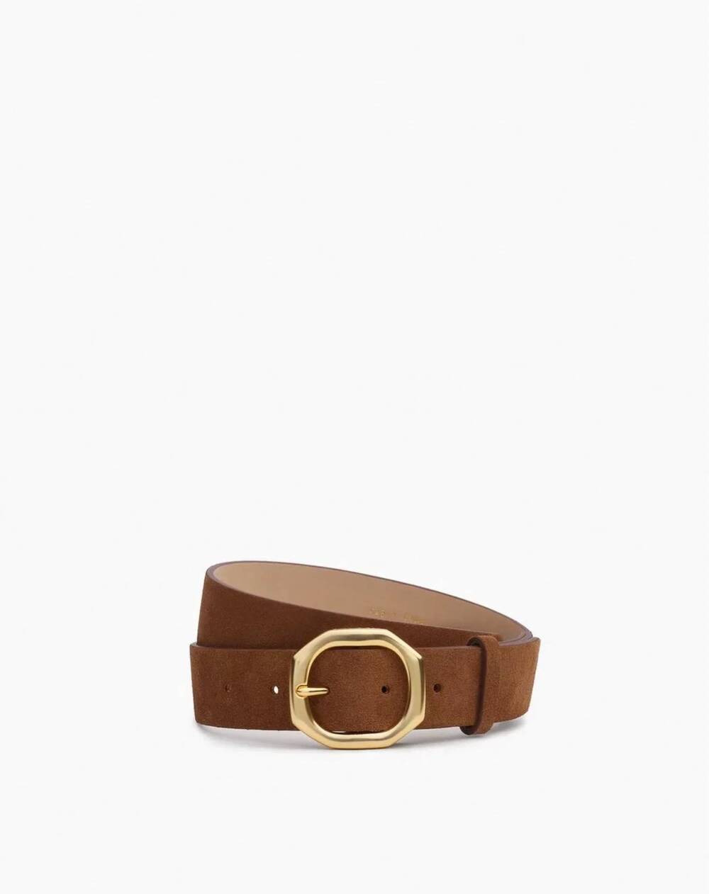 NEW RAG & BONE women's audrey belt in umber suede